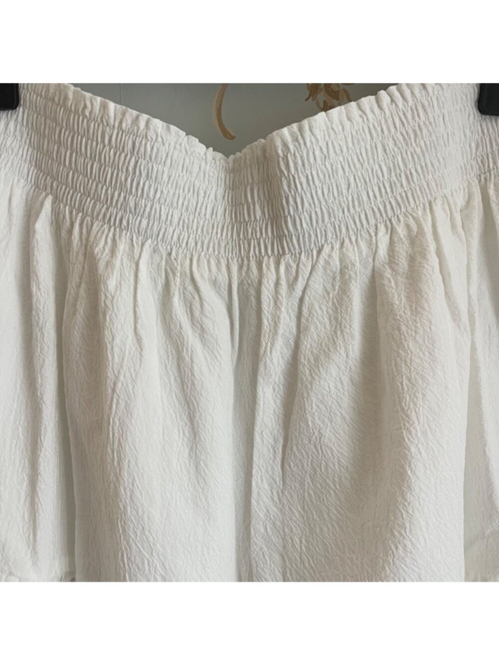 Nine West Women Boho Cottagecore Eyelet Tiered Skirt Size L White Boho Festival - Picture 4 of 11